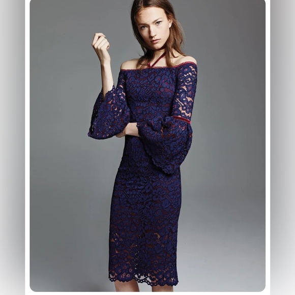 🎉Hp🎉Alexis mid sleeve lined lace dress - Picture 3 of 8